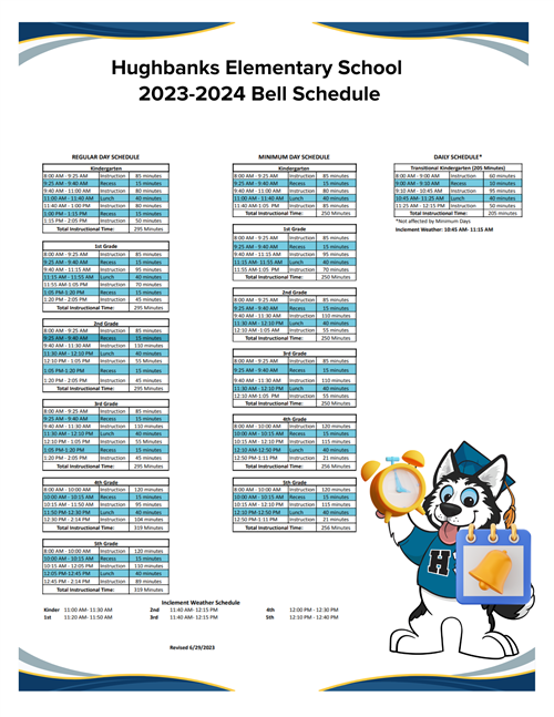 Bell Schedule
